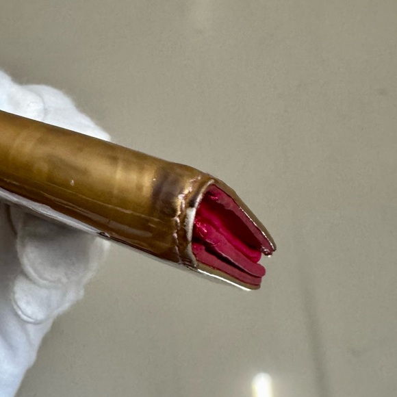 Gold And Pink Dior Card Holder Wallet - Patent Leather Oblique Pattern - Picture 9 of 16